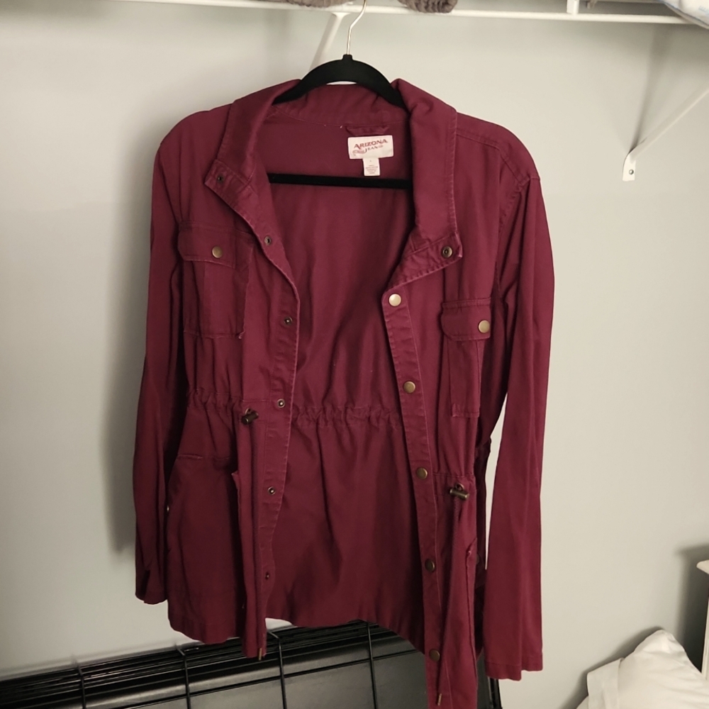 Arizona Jeans Burgundy Cargo Jacket - size L